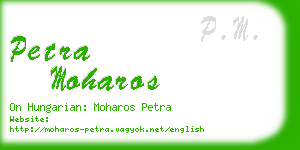 petra moharos business card